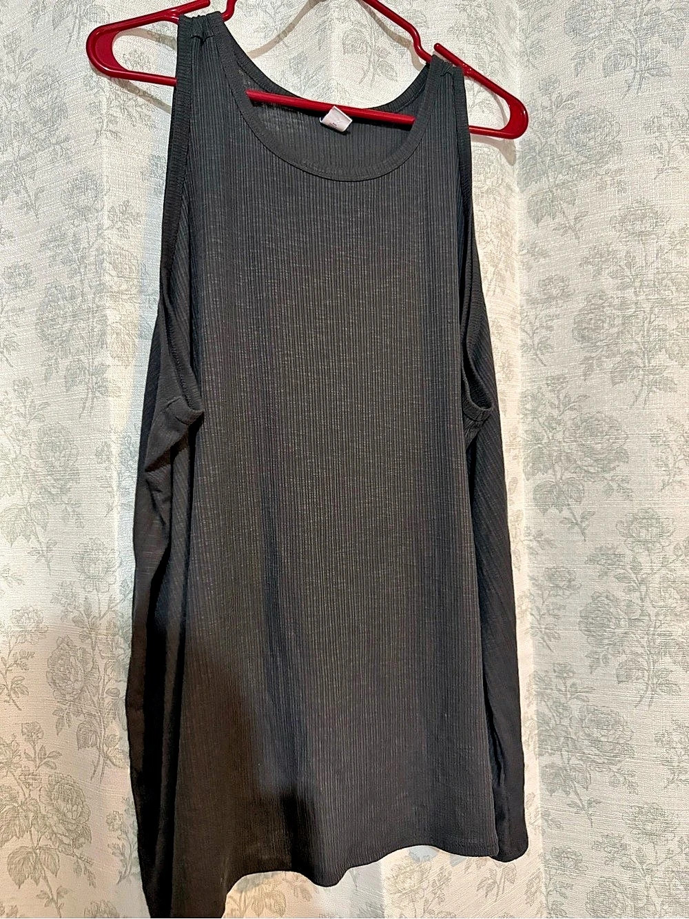 Old Navy Luxe Rib-Knit Tank Top Black Size 3X